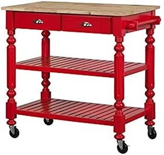 12 Kitchen Island Ideas for Cooking and Seating 34 Bernards Natural Kitchen Island, red