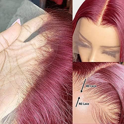 Bob Wig Human Hair 13x4 Lace Frontal Wig Human Hair 16 Inch Short Bob Straight Human Hair Wigs for Black Women 180% Density Transparent Lace Pre Plucked Natural Hairline with Baby Hair - Image 2