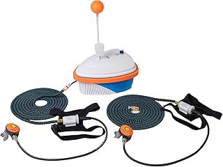 DGLUYUDV Scuba Diving Ventilator, Support 2 Divers Rechargeable Scuba Diving Tank, Waterproof Air Compressor with 60ft Hos...