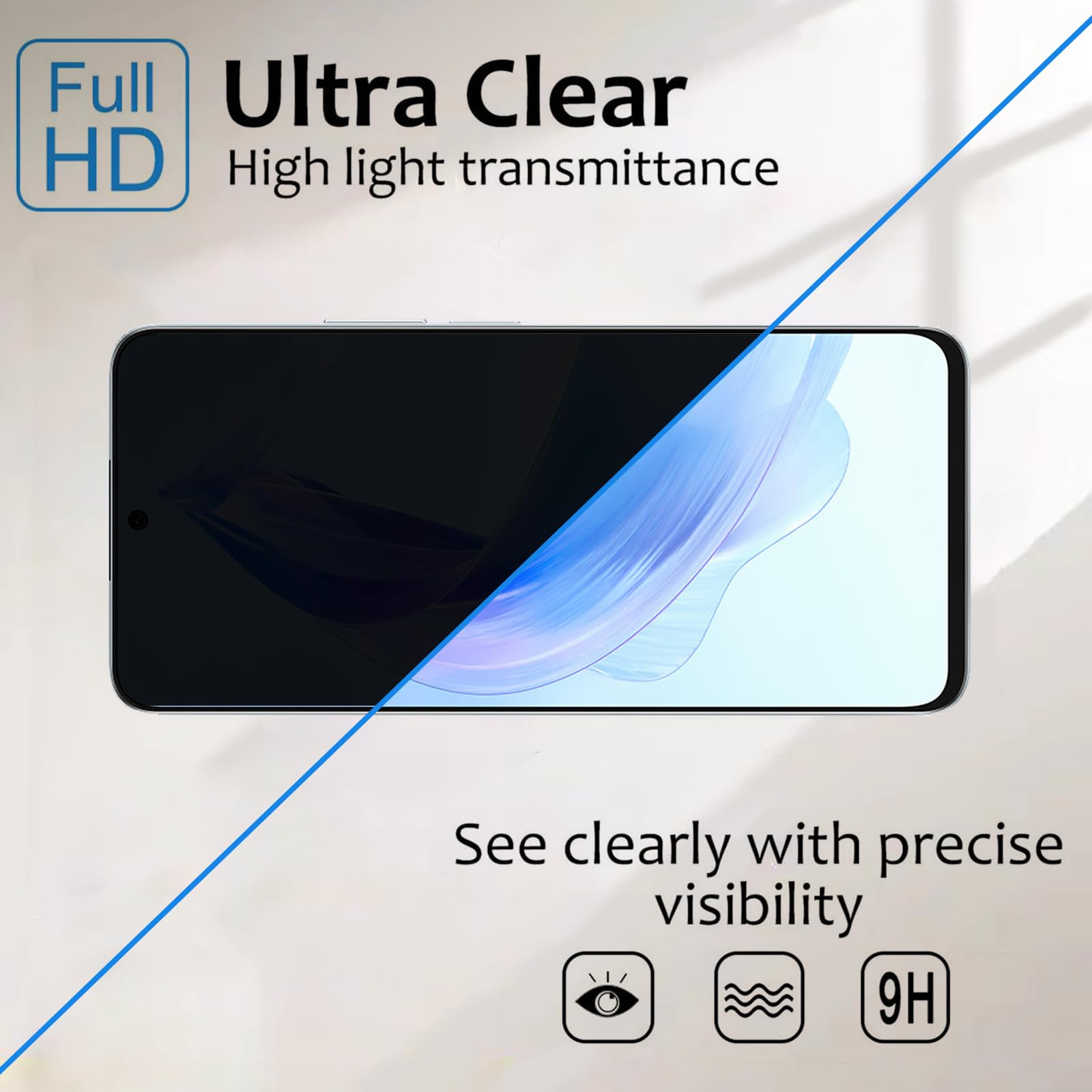 IQShield Vetro Temperato per Honor 90, 2 Pezzi HD Pellicola