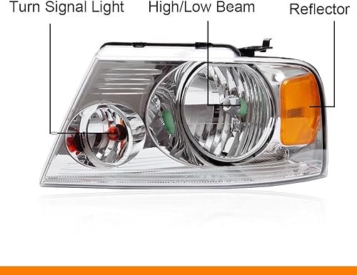 Miniatura 7 de G-PLUS Conjunto de faros, compatible con Ford F150 2004-2008Lincoln Mark LT 2004-2008 (no compatible con modelos de camas HeritageFlareside 2004),