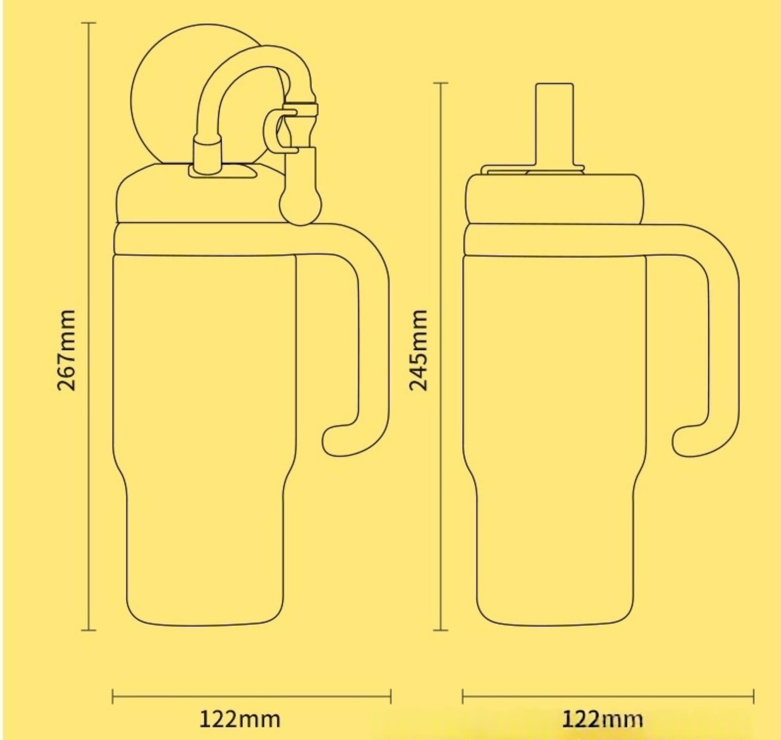 Generisch 3D stalowa figurka wieloryba popielniczka z uchwytem, z wielorybim opryskiwaczem, 710 ml, 2 pokrywki, szczelna fontanna dla dzieci, nastolatków, dorosłych (A)