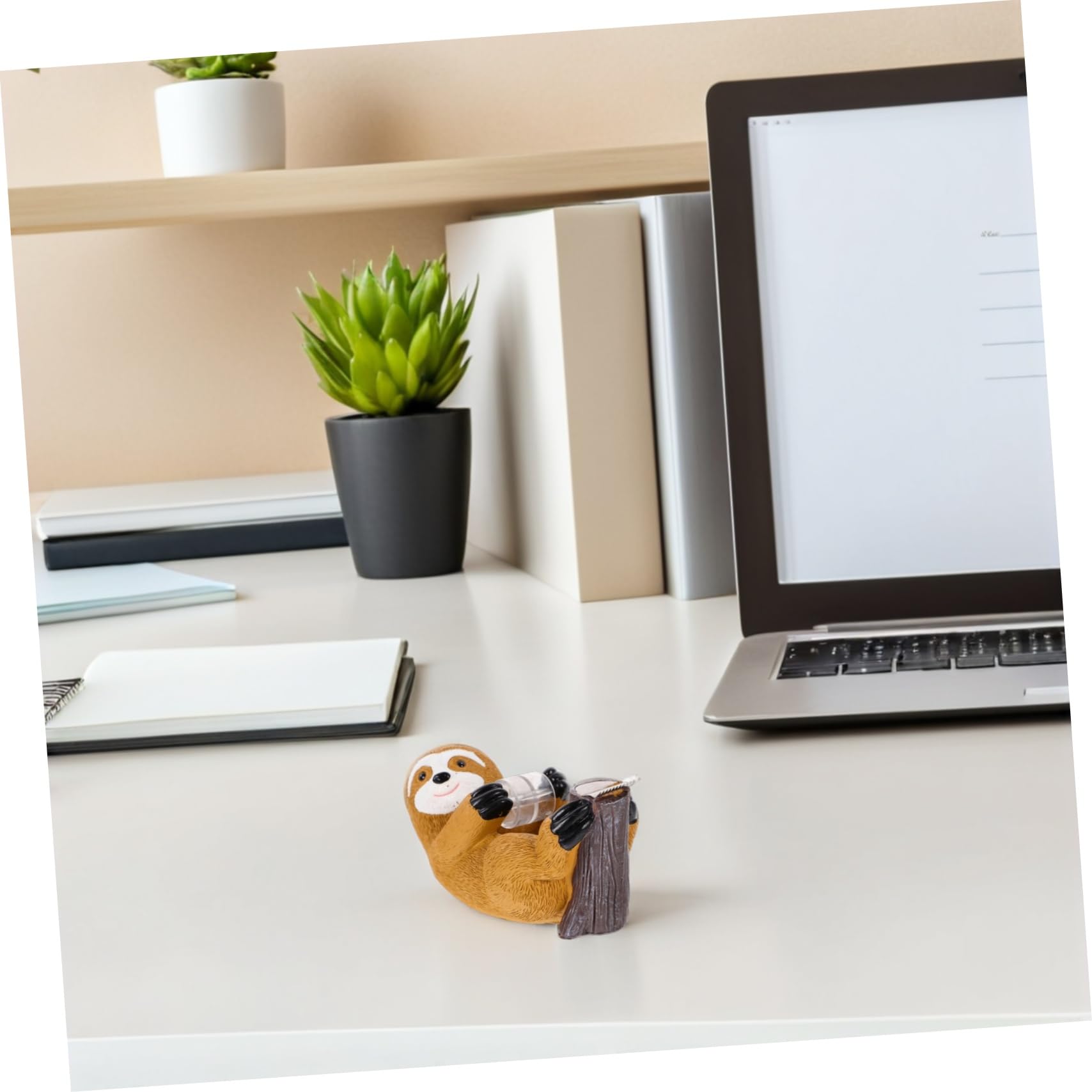 DOITOOL 2 Satz Klebebandabroller Resin Faultier Tape Dispenser mit Klebebändern Stabiler Schreibtisch Klebebandhalter Platzsparend Vielseitig für Büro Schule und Zuhause Robustes Harz