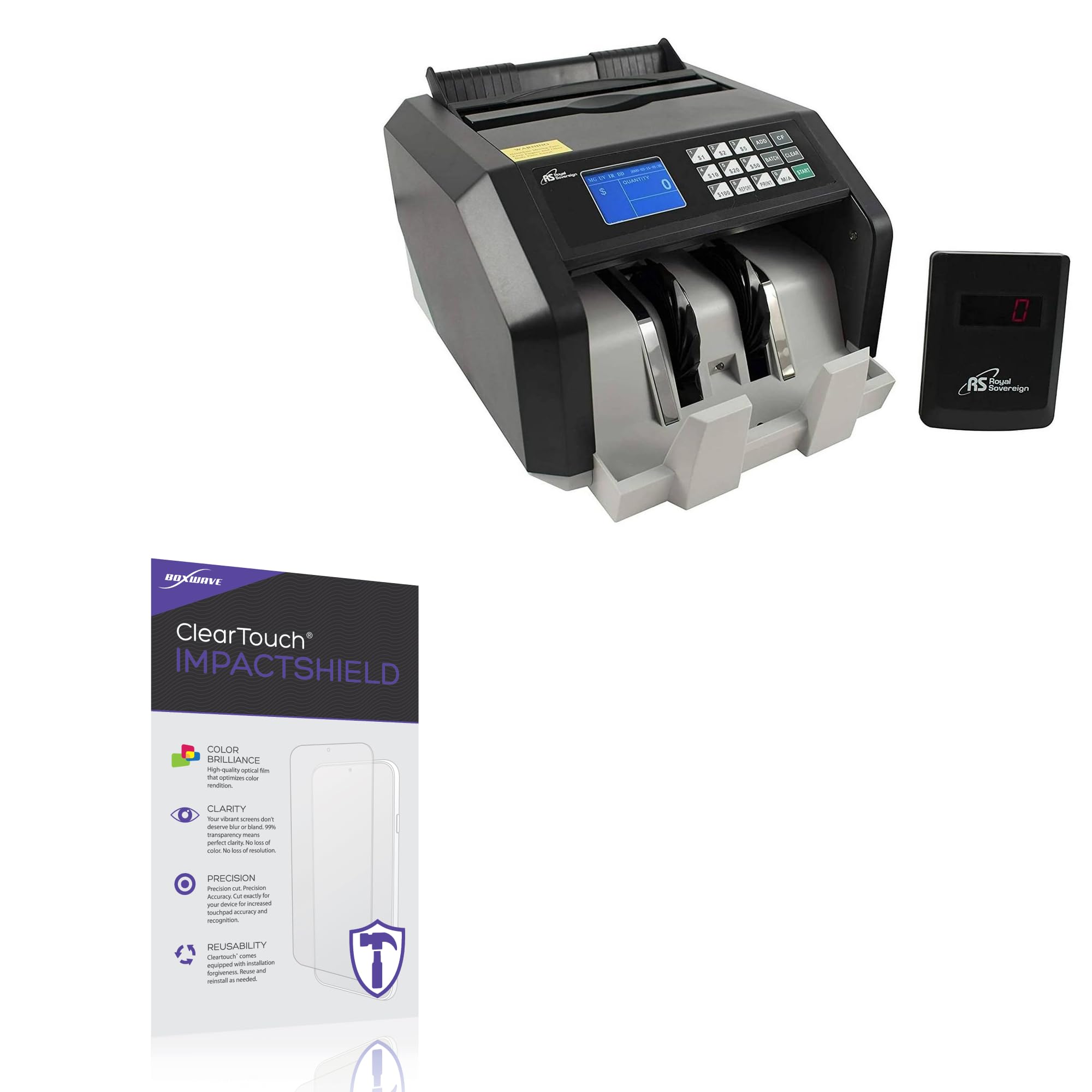 BoxWave Screen Protector Compatible with Royal Sovereign RBC-ES250 - ClearTouch ImpactShield (2-Pack), Impenetrable Screen Protector Flexible Film