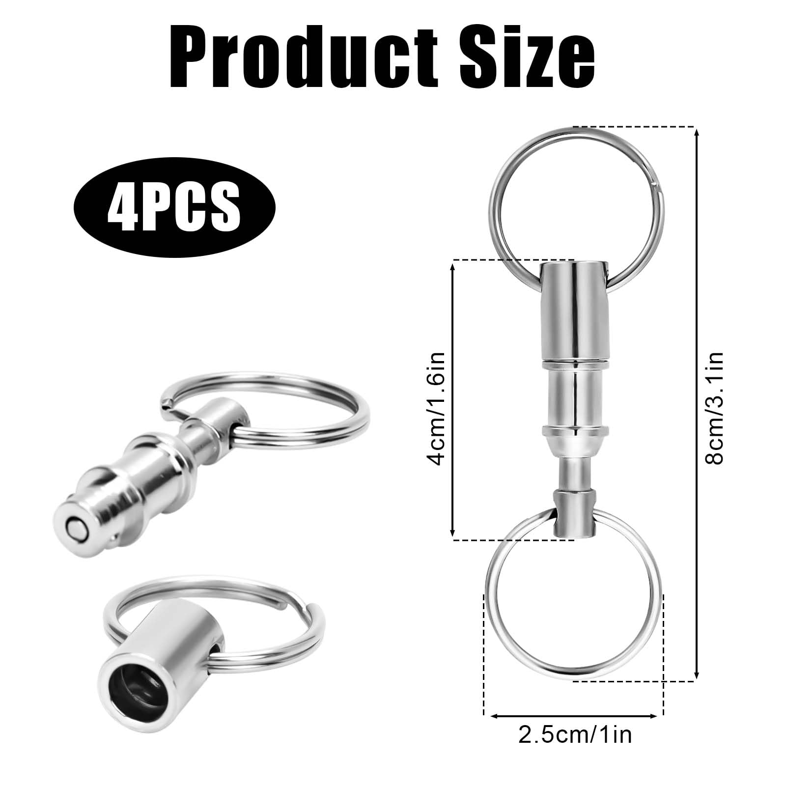 2x Quick Release / Afneembare Sleutelhanger 2 Stuks Snel En Eenvoudig Sleutel Voor Motor Auto Scooter Fiets Etc Losmaken Van Sleutelbos Heble 2890090215