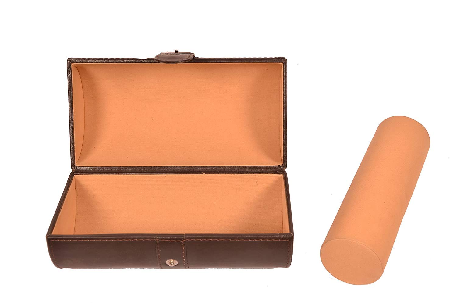 LINDSEY STREET Genuine Leather Watch Organizer Wristwatch Case Travel Jewelry Box Bracelet Organizer | Gift for Him | Gift for Her