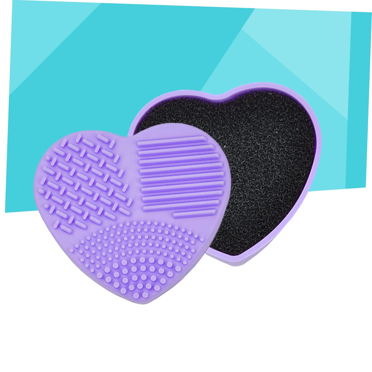 Herzförmiger Make-up Pinselhalter Mit Saugnapf - Silikon Reinigungsstation Für Kosmetikpinsel - 20x18,5cm