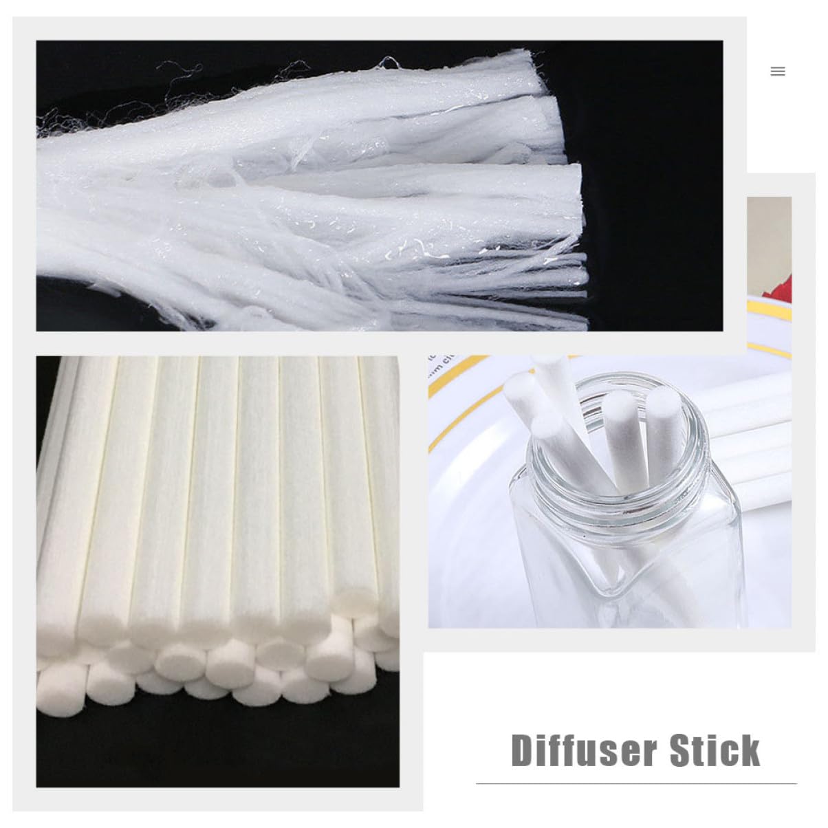 Bacchetti per Diffusore Assorbimento Rapido per Diffusore di Fragranze in Cotone Bianco 15 Pezzi e Decorazione Soggiorno