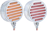 Vista 12 de Astra Depot 4 unidades de 4 "redondo 42-LED pedestal rojo ámbar de doble cara esquina de parada de giro luz de señal de giro compatible