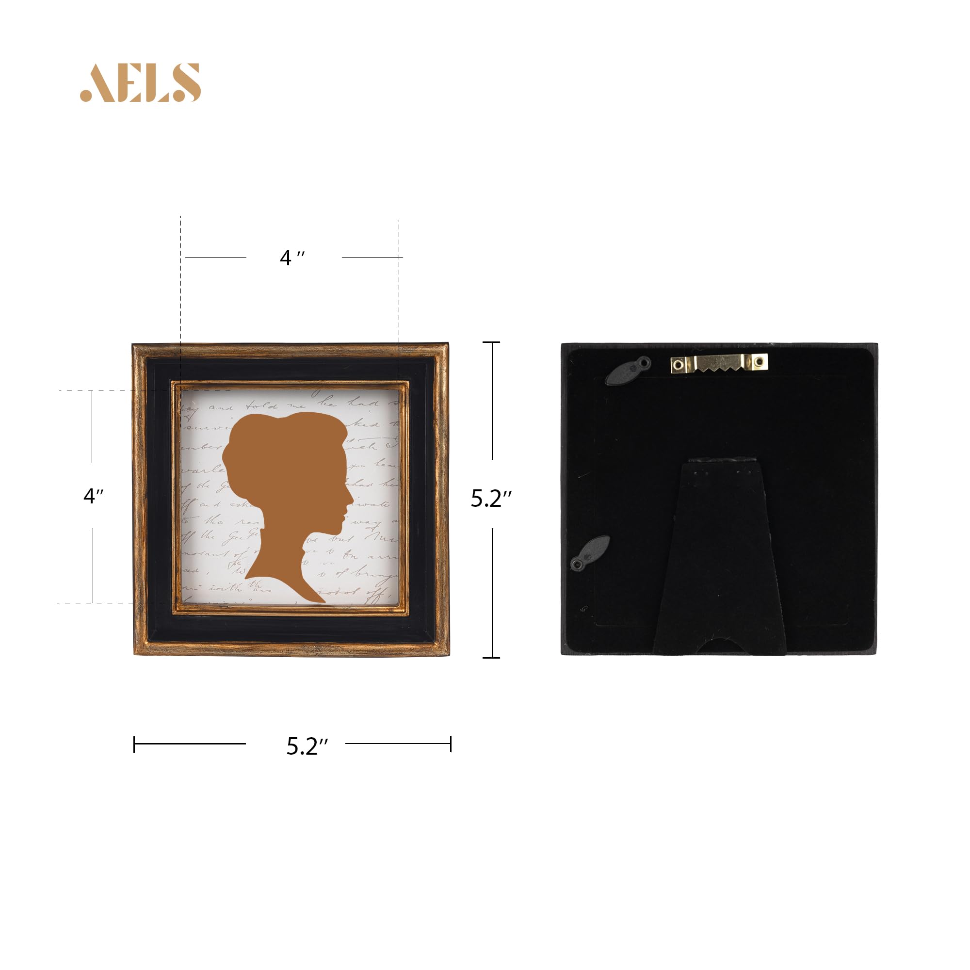 Amazon.com - AELS 4x4 Inch Vintage Picture Frame, Elegant