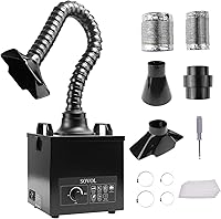 Sovol 100W Fume Extractor Smoke Absorber - 200m³/h Suction, 3-Stage HEPA Filtration, Dual Hoods & Hoses for Soldering Welding Laser