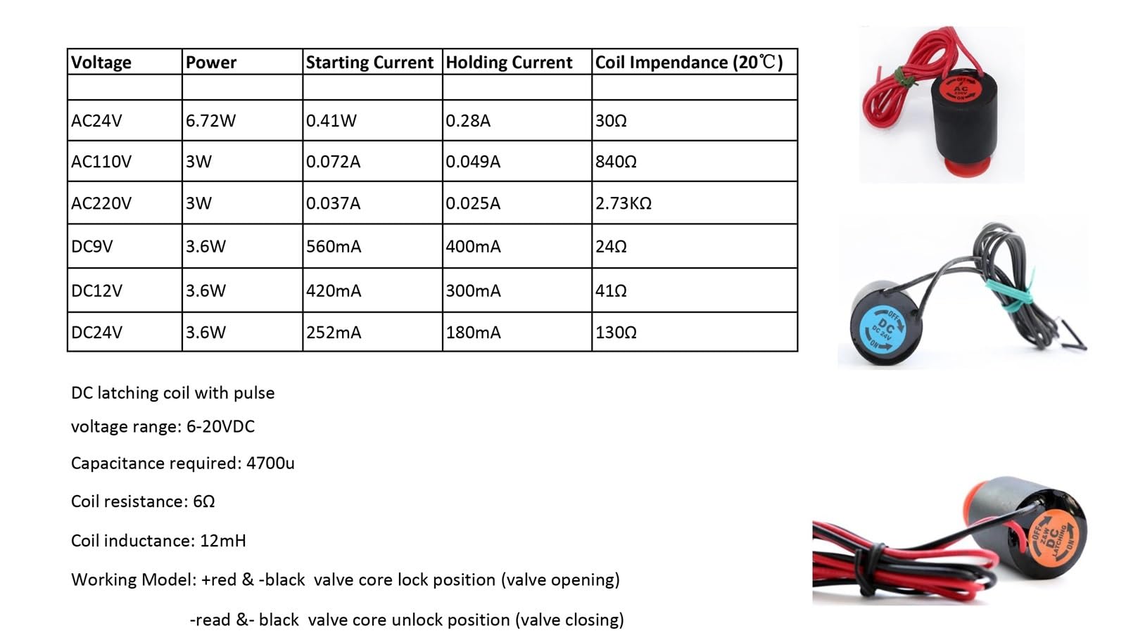 Bobina dell'elettrovalvola for irrigazione 220 V CA 24 CC 12 | 24VAC
