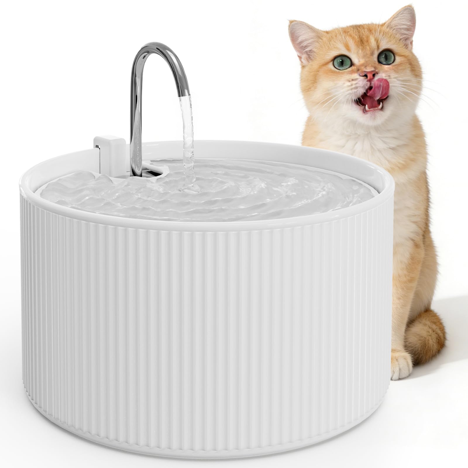 Waatoos 2.2L Ceramic Cat Water Fountain