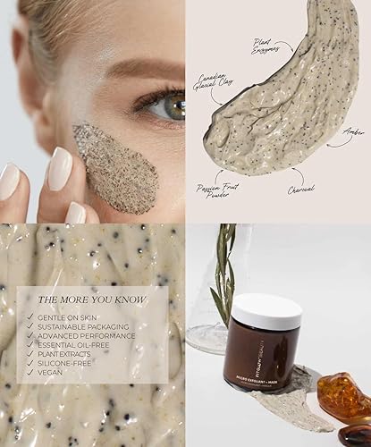 Miniatura 3 de FITGLOW Beauty - Micro exfoliante natural + máscara Vegana, belleza limpia propiedad de mujeres (4 oz 4.1 fl oz)