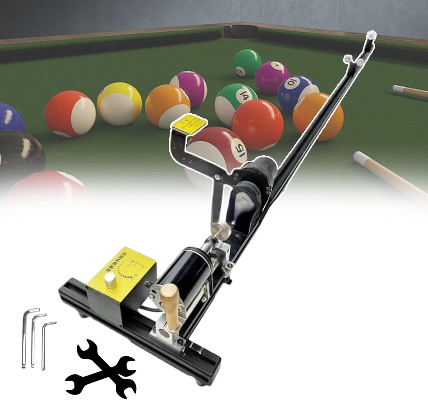 Snooker Cue Repair Kit,7-in-1 Snooker Cue Stick Repairer,7 Repair Functions,for Billiard Cue Tip Clamp Repairing/Change Copper Hoop/Club Straightening/Leather Replacement