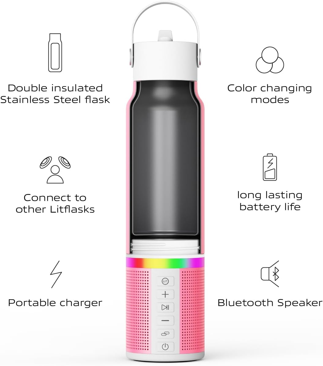 Smart Water Bottle, Ultra Premium Bluetooth Speaker, Portable Charging, 20oz Stainless Steel. Oprah’s Favorite Things 2024