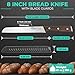 HAUSHOF Bread Knife with Sheath, 8-Inch Serrated Bread Knife for Homemade Bread, 5Cr15Mov Premium Stainless Steel Bread Cutter with Gift Box for Mom Dad, Full Tang and Ergonomic Handle