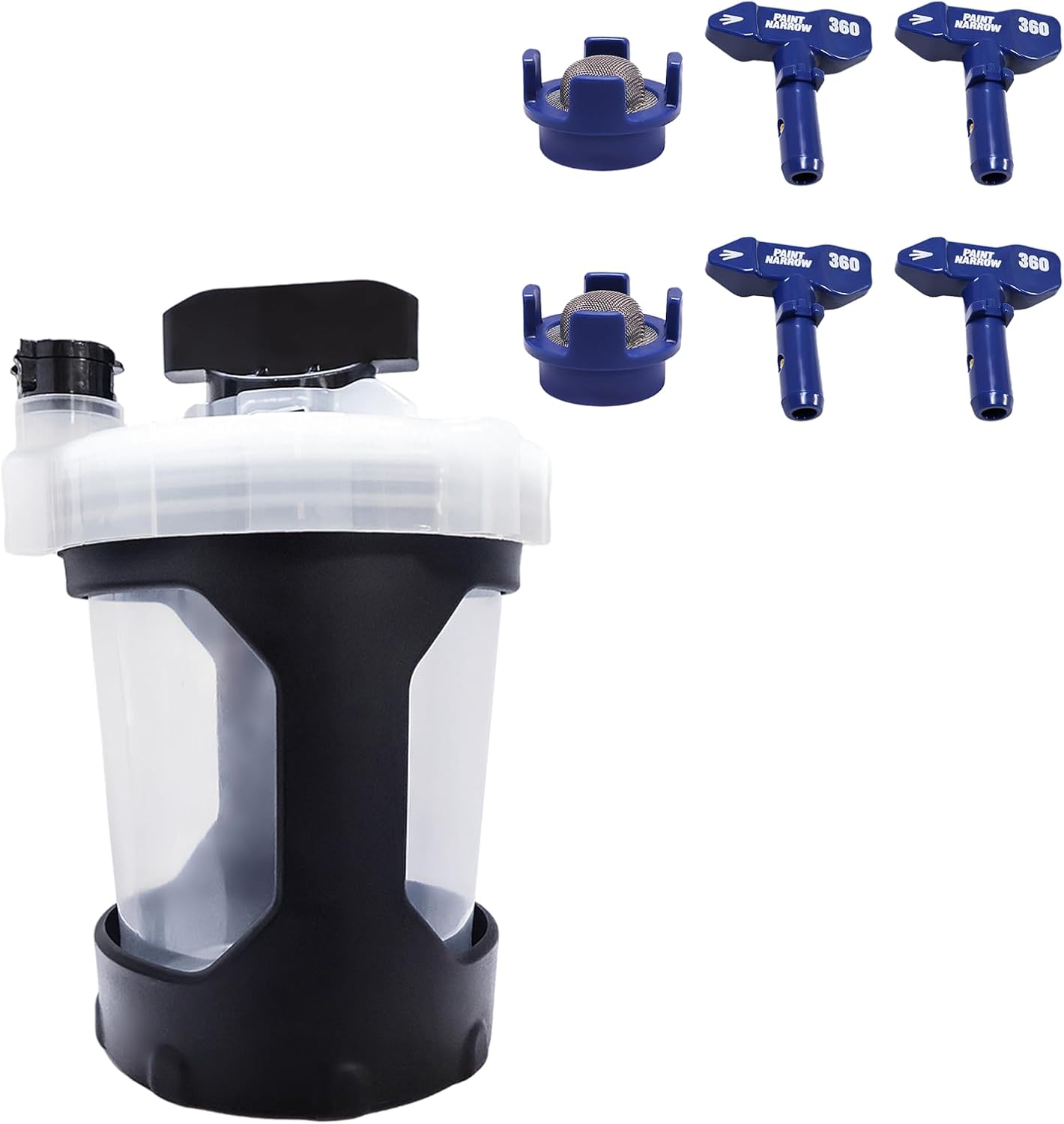 17P551 32oz Paint Bucket with 18F520 Spray Tip Kit Wide/Narrow Spray Kit