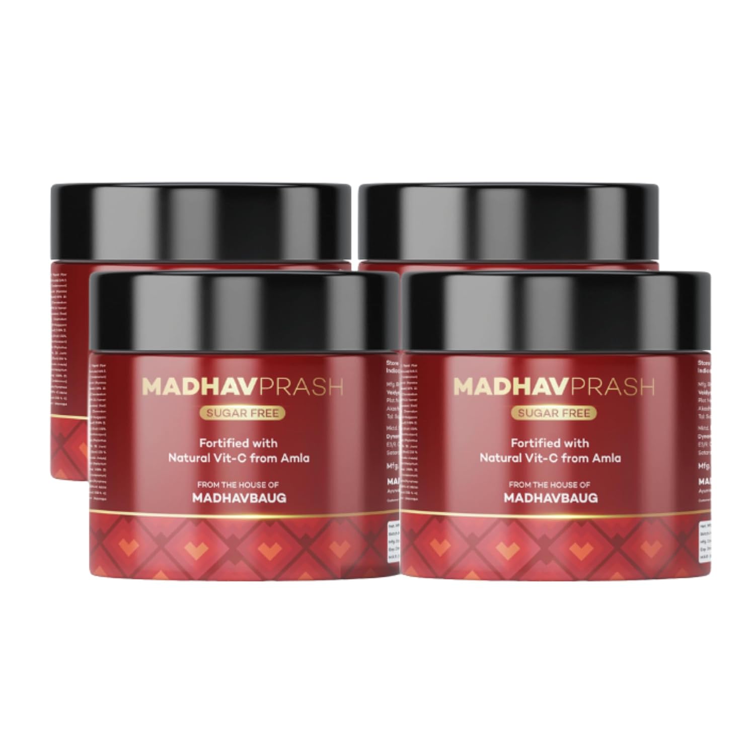 Madhavprash | Ayurvedic Sugar-Free Chyawanprash | 40+ Herbs | 80x Vit C from Amla | High in Antioxidants | Boosts Energy, Immunity & Heart Function | ORAC 63000+ | Summer Friendly Formula | 350g (Pack of 4)