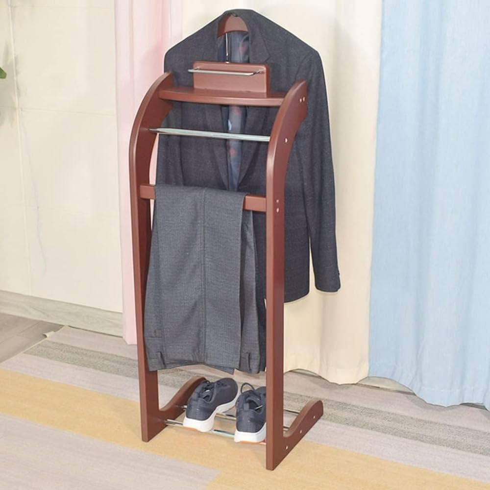 Amazon.co.jp: Farigrut スーツラック ハンガーラック木製バレット