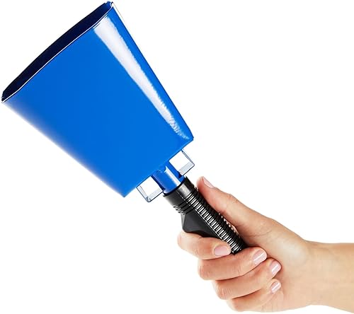 Miniatura 9 de Blue Panda Cencerros para eventos deportivos, cencerro azul de 9.5 pulgadas con asa, paquete de 2  Hacedores de ruido deportivo para fútbol y fútbol