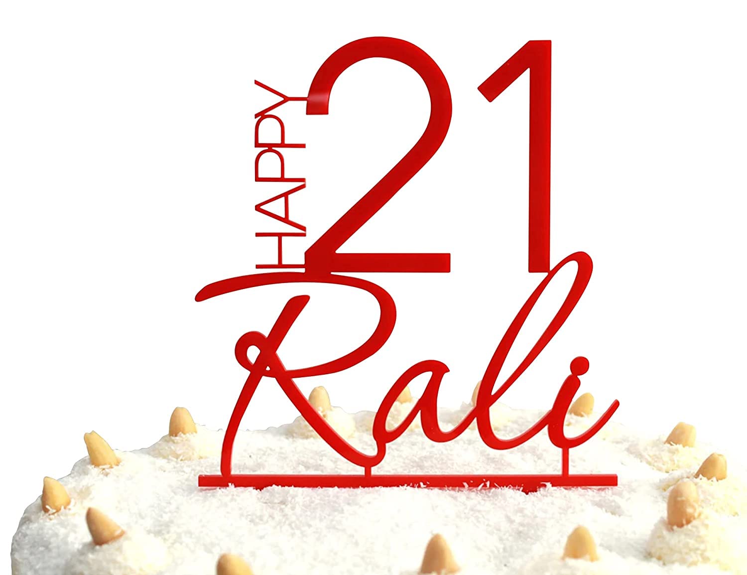Feliz Cumpleaños, Personalizado Nombre y Edad, Cualquier edad, Decoracion Tartas, Adorno De Pastel, Cake Topper, Fiestas, Regalo, Decoración dе mesa, Aniversario, Acrílico, Madera, Variedad de colores