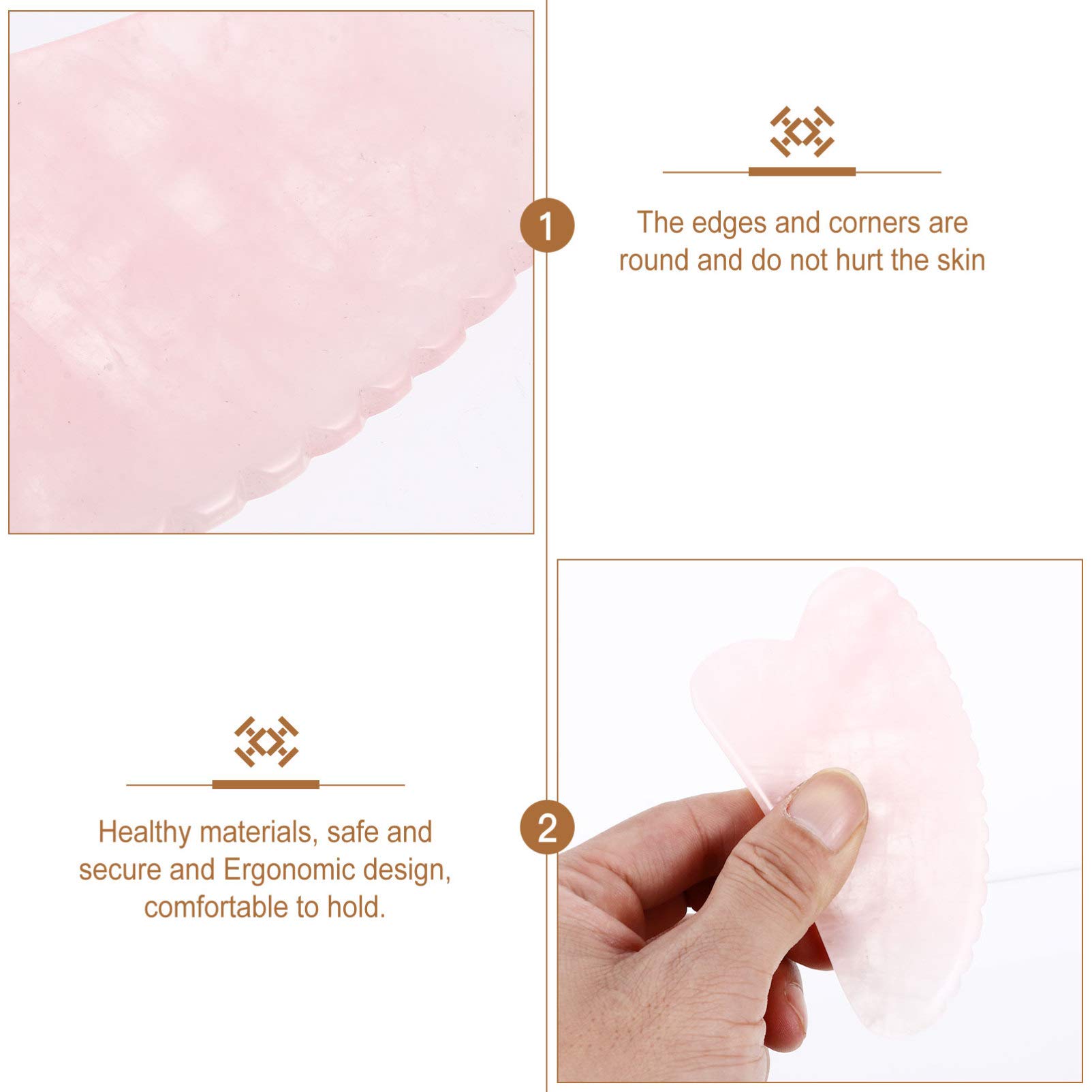 MAGICLULU 2 Pezzi Gua Sha Strumento Per Il Viso Guasha Raschietto Per Il Del Massaggio Del Corpo