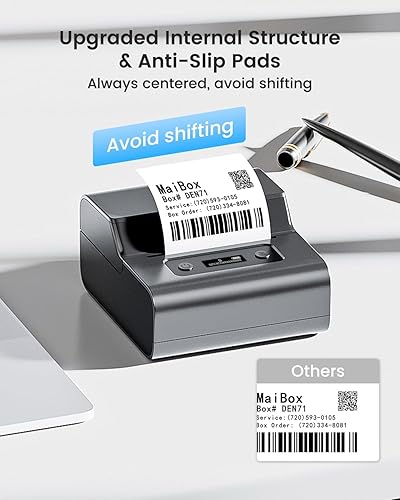 Miniatura 6 de Phomemo Máquina etiquetadora M221 con cinta, impresora térmica Bluetooth insignia de 3 pulgadas, sin tinta, para dirección, código de barras,