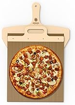 Premium Sliding Pizza Peel | Non-Stick Pizza Spatula Paddle with Wooden Handle | Smart Pizza Slider for Indoor & Outdoor Ovens | Large 19.68" x 11.81" Pizza Board