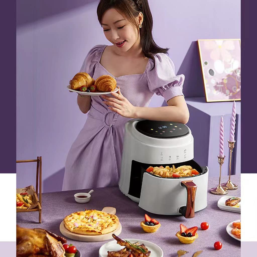 Friggitrice elettrica Intelligente di Grande capacità da 8 Litri Friggitrice ad Aria Multifunzionale per Uso Domestico Forno di Cottura Non Fritto Friggitrice ad Aria Macchina per