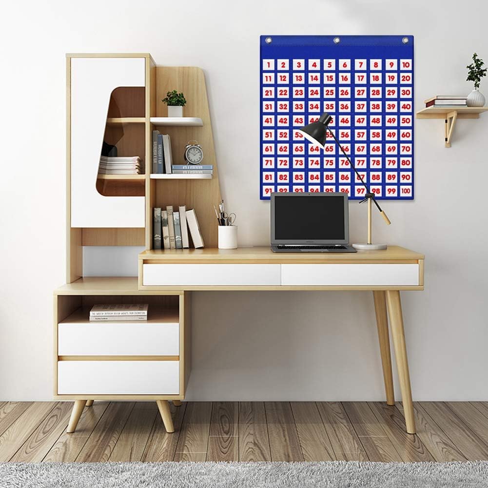 Tabla de Centenas de Bolsillo, Tabla de Números del 1 Al 100 para Clases de Profesores en el Aula o para Usar en Casa.