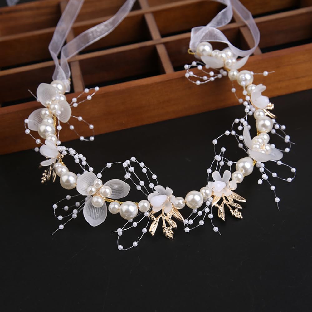 Perlen & Strass Blumen Stirnband Für Hochzeiten – Eleganter Haarschmuck Für Braut, Brautjungfer & Besondere Anlässe