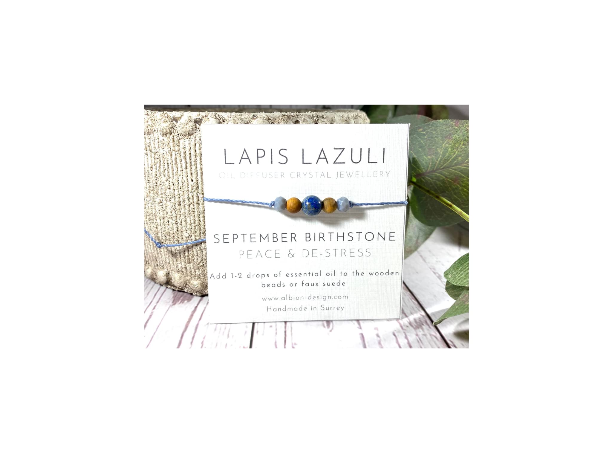 HandmadeBirthstone Crystal Bracelets - Birthstone Crystal - Crystal Diffuser Bracelet - Birthday Crystal Bracelets - January Birthstone (September)