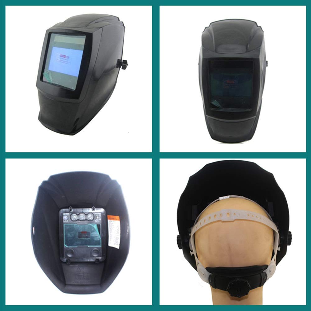 Mascaras de Soldar,Caretas Para Soldar Filtro sensor de arco lente Casco de oscurecimiento automático de molienda 4 portátil duradero Protección pretective profesional de soldadura Solar