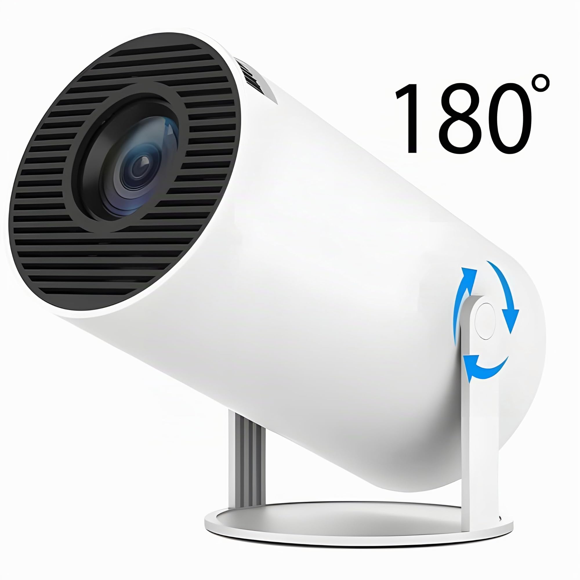 Retoo Mini Projecteur Beamer 4K avec Android, Vidéoprojecteur Portable, WiFi Automatique, Contraste 1500:1, Full HD 102-330 cm, Bluetooth 5.0, HDMI, 3,5 mm, Audio USB, Correction d'Image, Haut-parleur