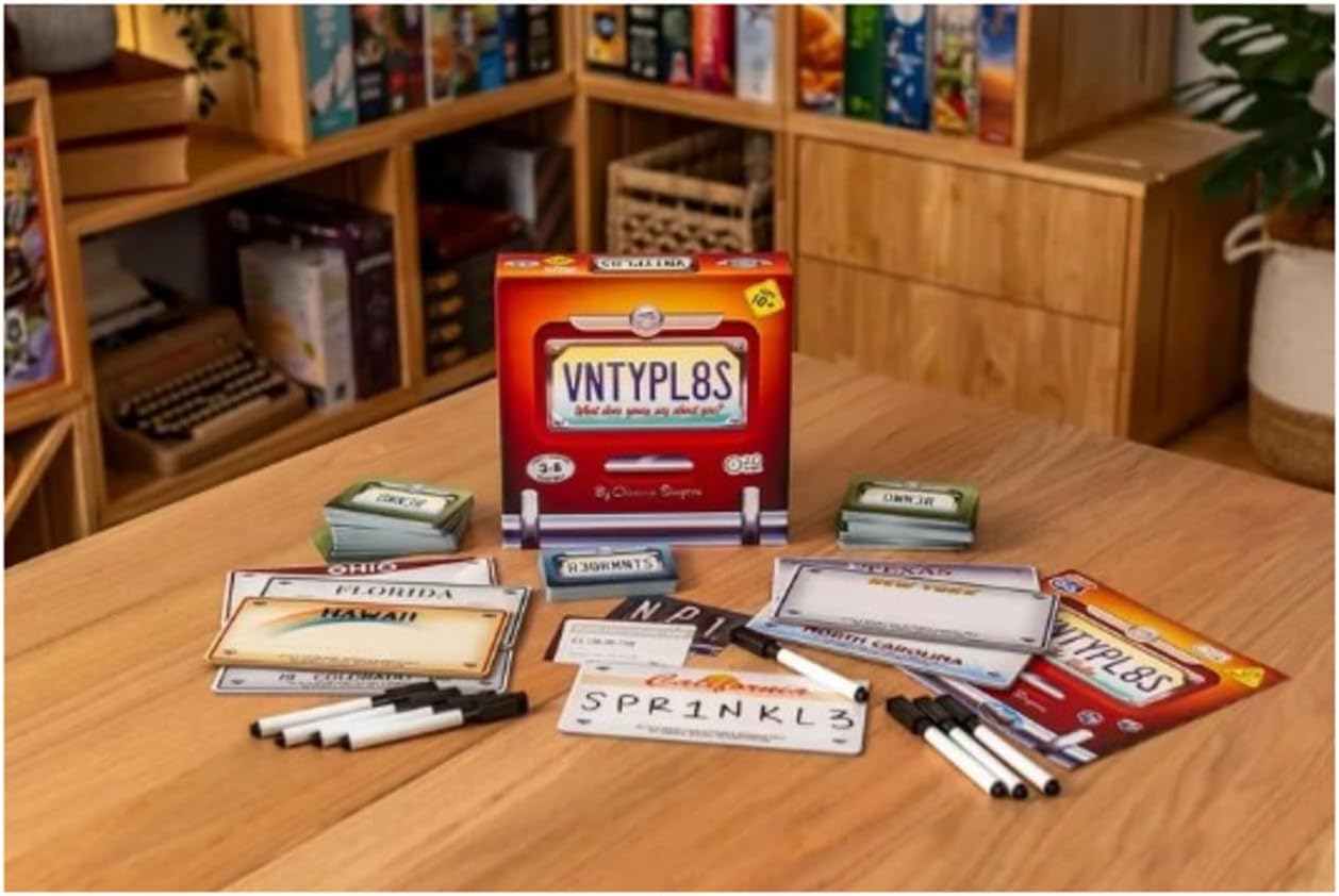 25th Century Games VNTYPL8S aka Vanity Plates Ages 10+ | 2-8 Players | Create Your Own License Plates | Creative Guessing & Deduction Game for Friends, Families & Game Night Fun