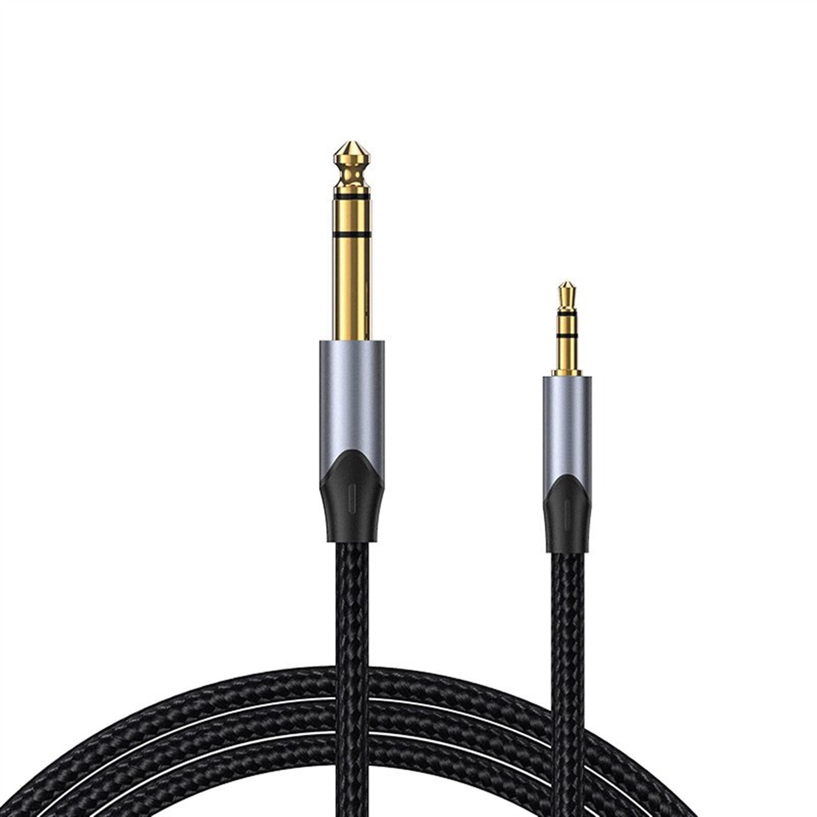 câble Audio Professionnel Adaptateur De Câble Jack 6.5 À 3.5 pour Amplificateur De Guitare Haut-Parleur Câble Audio TRS Jack 3.5mm À 6.5mm Câble Audio Auxiliaire (Color : C-10m)