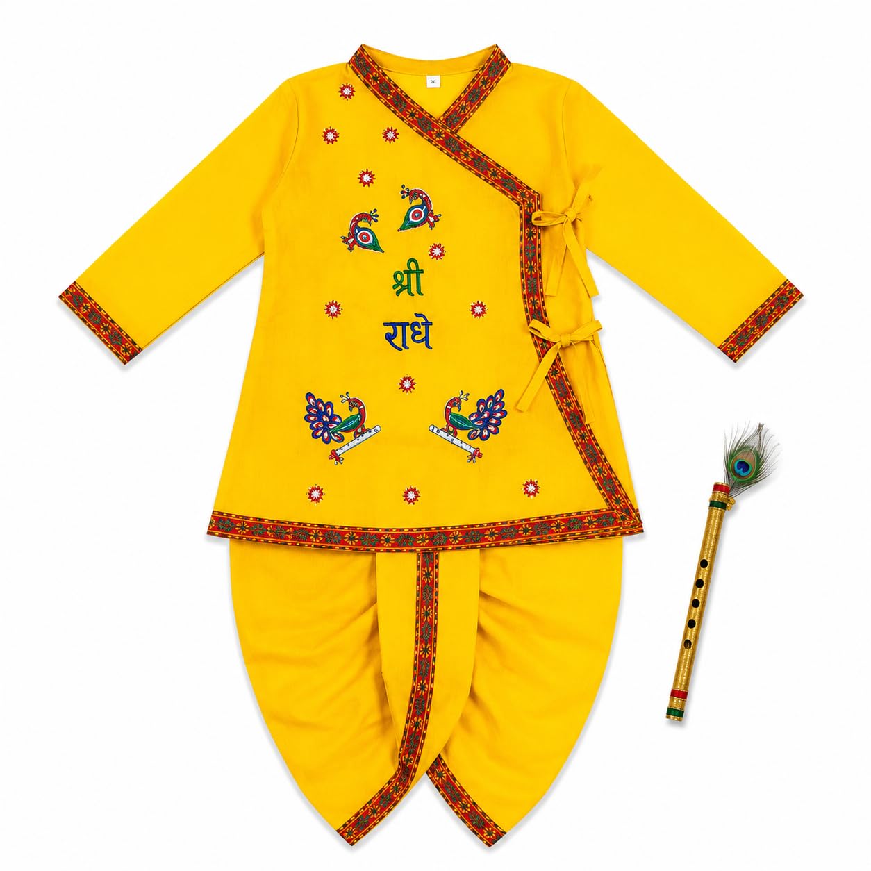 Krishna Costume for Kids, Baby Krishna Dress for Janmashtami, Bal Krishna Dhoti Set, Infant Bal Gopal, Krishna Fancy Dress Costume for Boys Girls-image-30