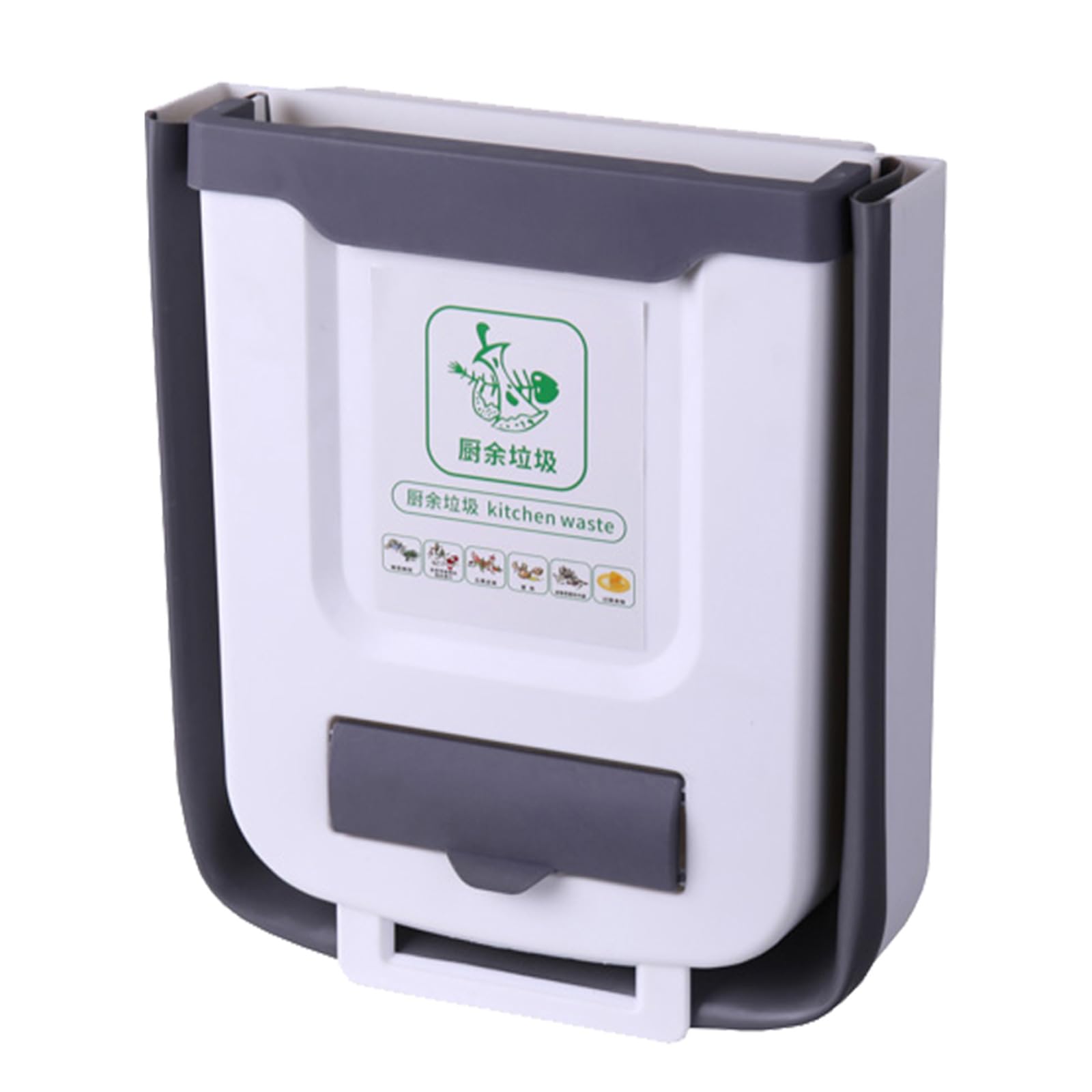 Jazuaiao 7L / 10L Wall Mounted Kitchen Trash Can Large Capacity Kitchen Garbage Hanging Bin for Bathroom Wall Mounted