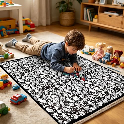 Couverture à colorier lavable en machine réutilisable pour activités