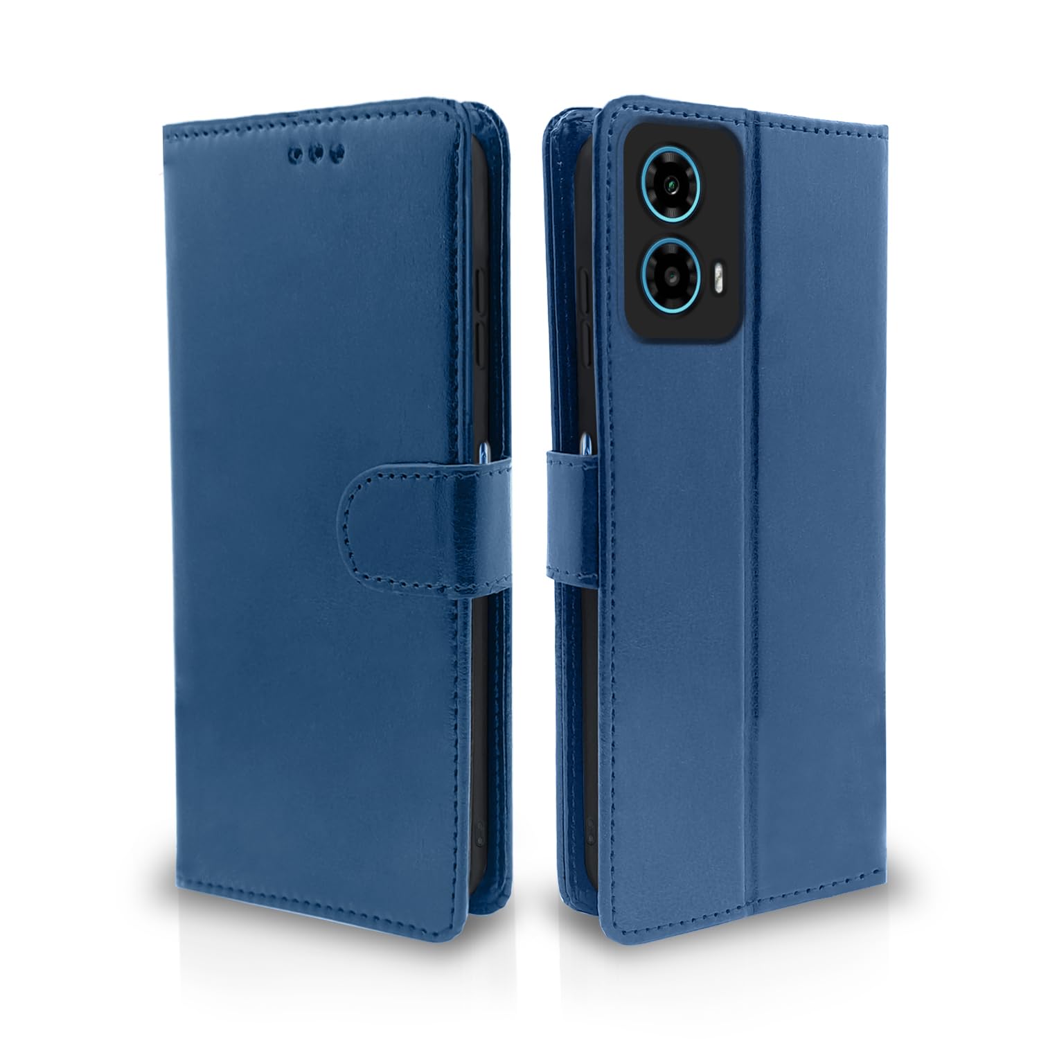 Pikkme Flip Cover Leather Finish | Inside TPU with Card Pockets | Wallet Stand and Shock Proof | Complete Protection Flip Case for Moto G34 / G45 5G (Blue) (B0CV5KV4T4) Amazon Price History, Amazon Price Tracker
