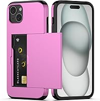 Vista 62 de Nvollnoe Compatible con iPhone 15 Funda con ranura para tarjetas, resistente, protectora de doble capa, a prueba de golpes, ranura oculta