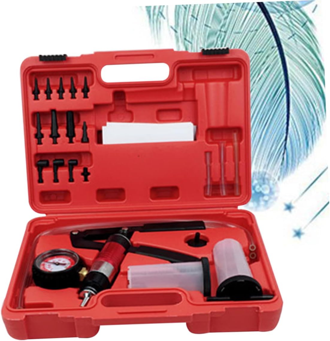 Zerodeko Manual Vacuum Pump for Handheld Steam Protection Car Brake Bleeder Kit