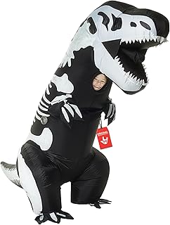 Skeleton Inflatable Dinosaur Costume Kids, Blow Up Dinosaur Outfit for Boys, Boys Halloween Costume, Halloween Costumes for Kids