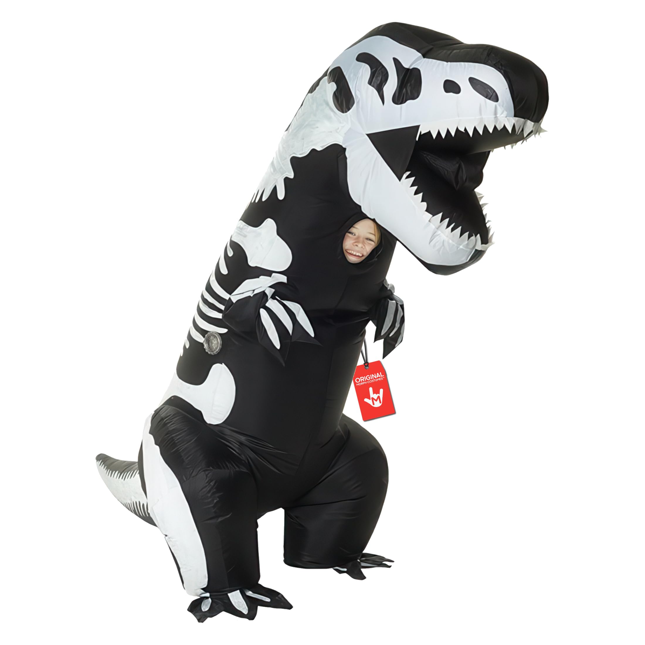 Morph Skeleton Inflatable Dinosaur Costume Kids, Blow Up Skeleton Costumes, Inflatable Costumes for Kids, Blow Up Costume Kid