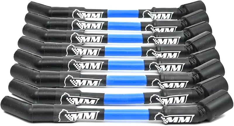 Jogo de Cabos de Vela Michigan Motorsports 10 mm para Motores LS – Azul, 8 unidades