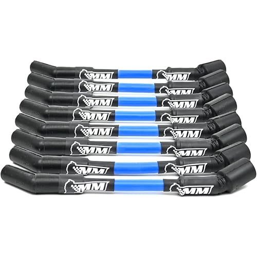 Michigan Motorsports LS Spark Plug Wire Set 10mm Performance Wires - Fits LS1 LS2 LS3 L99 L76 L77 Camaro Firebird Corvette (Blue)