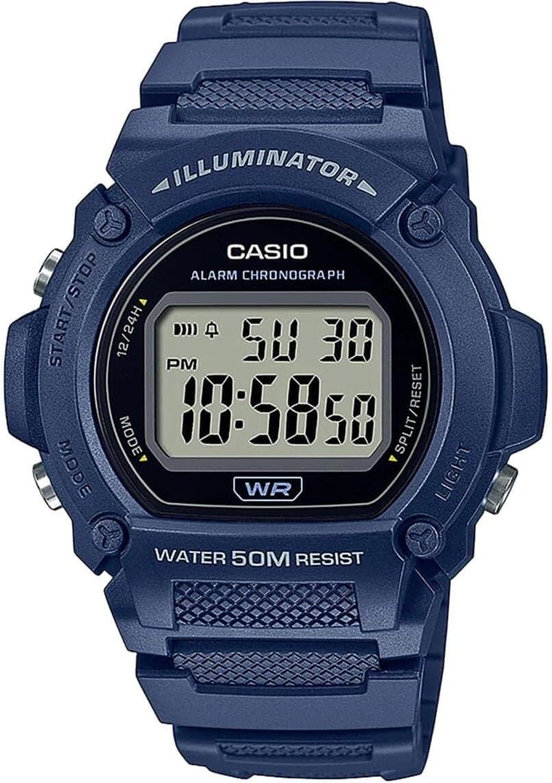 Casio W-219H-2AVEF Collection Digital Watch for Men, Blue