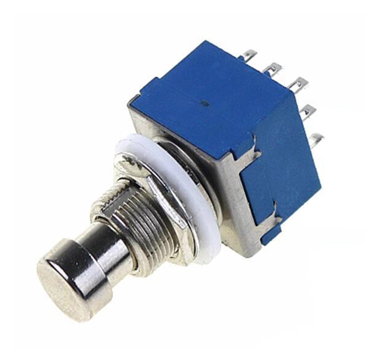 MWRFKJOB 10PCS 9-pin 3PDT Guitar Effects Pedal Box Stomp Foot Metal Switch True Bypass