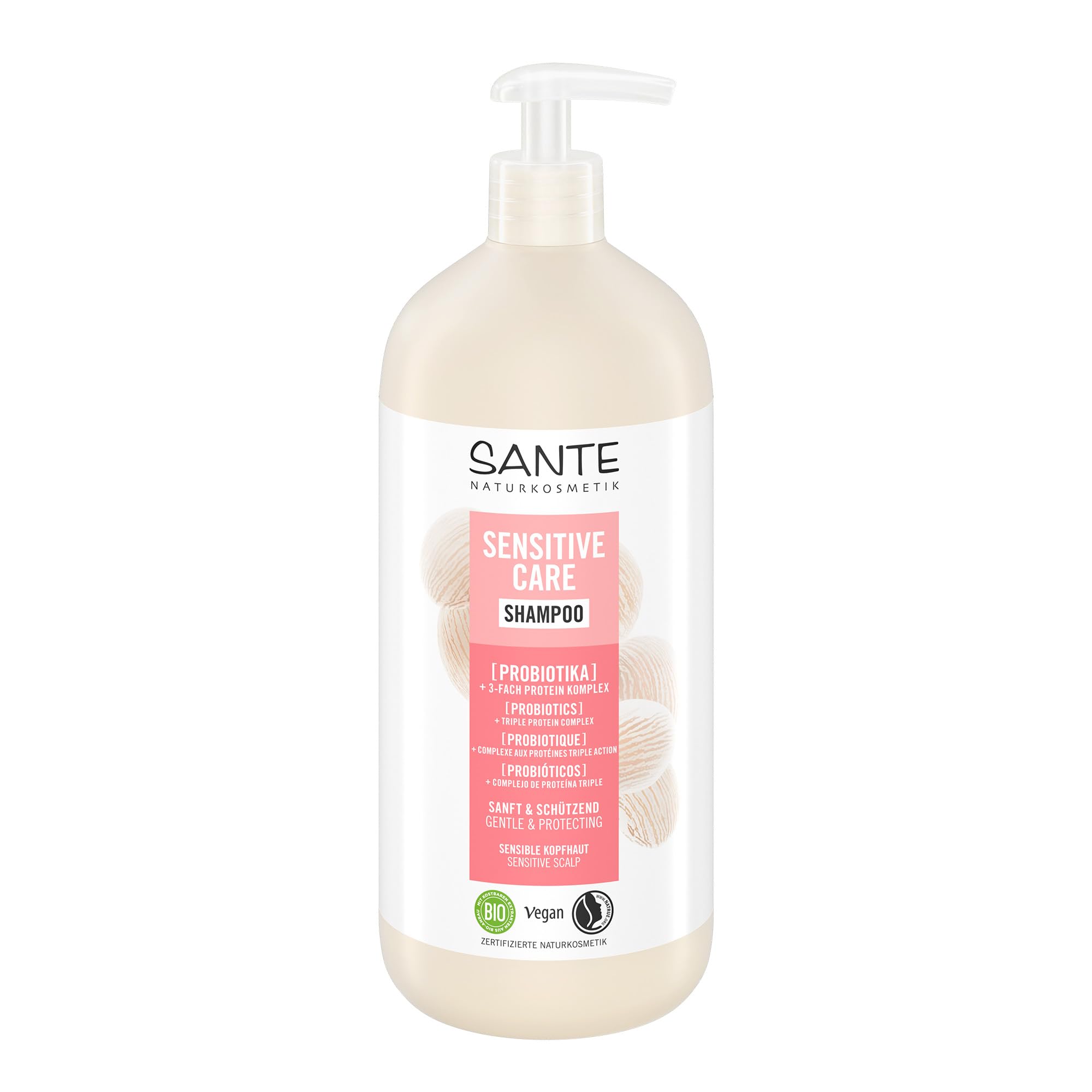 SANTE Naturkosmetik Sensitive Care Shampoo - 950ml - Haarshampoo für sensible Kopfhaut - mit Probiotika & 3-Fach Protein Komplex - vegan & natürlich